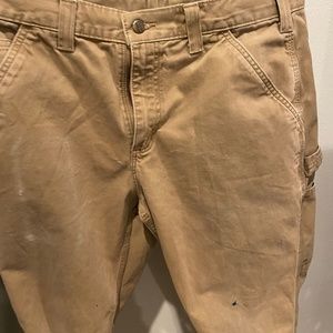 Carhartt tan pants - 34x32 relaxed fit (has some wear/tear/paint)